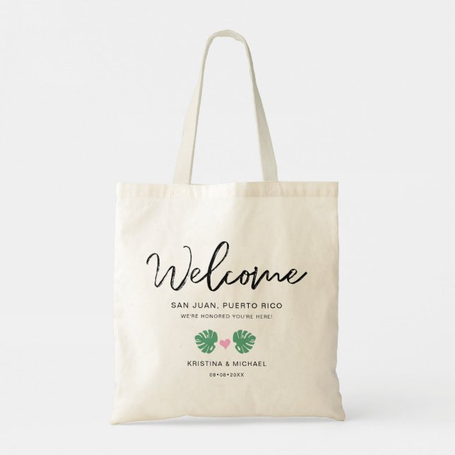 Tropical Welcome Hotel Bag Destination Wedding (Back)