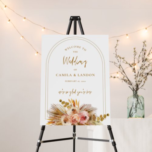 Tropical Welcome Sign Bohemian Wedding Event C103