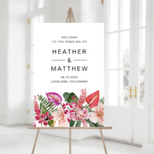 Tropical Welcome Wedding Foam Board