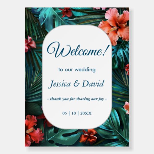 Tropical Welcome Wedding Poster