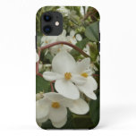 Tropical White Begonia Floral iPhone 11 Case
