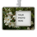 Tropical White Begonia Floral Christmas Ornament