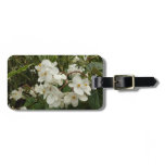 Tropical White Begonia Floral Luggage Tag