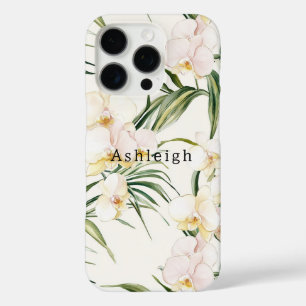 Tropical White Orchid Flowers iPhone 16 Pro Case