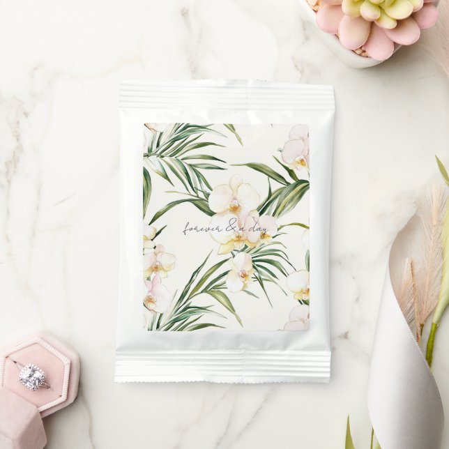 Tropical White Orchid Flowers Wedding Margarita Drink Mix (Wedding)