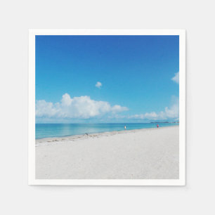 Tropical White Sand Beach Paper Napkins