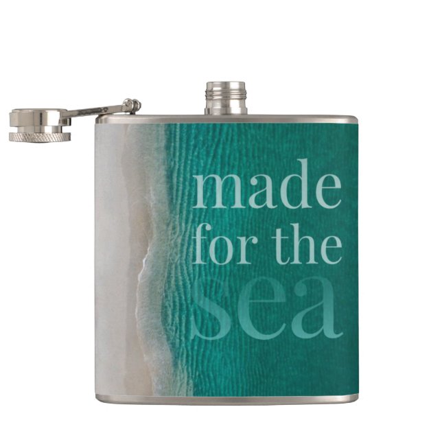 Tropical White Sandy Beach Flask (Opened)