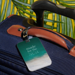 Tropical White Sandy Beach Summer Luggage Tag