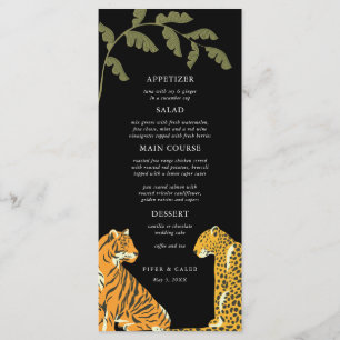 Tropical Wild Cats Wedding Menu