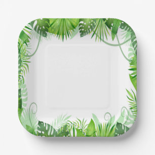 Tropical Wild One Birthday` Paper Plates