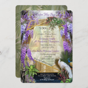 Tropical Wisteria Paradise at the Golden Palace In Invitation