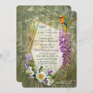 Tropical Wisteria Paradise at the Golden Palace In Invitation