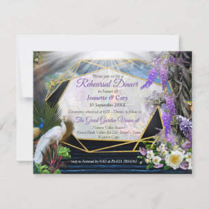 Tropical Wisteria Paradise at the Golden Palace Invitation