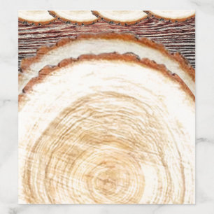Tropical Wood Grain Coconut Wedding Envelope Liner
