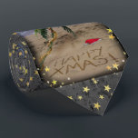Tropical X-mas Neck Tie<br><div class="desc">Palm-tree, decorated with christmas ornaments on a sandy beach. Words "Happy Xmas" written in the sand.</div>