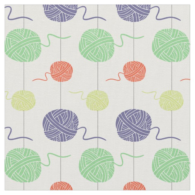 Tropical Yarn Ball String Pattern Fabric (Close Up)
