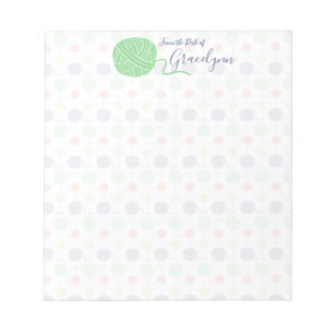 Tropical Yarn Ball String Pattern Notepad