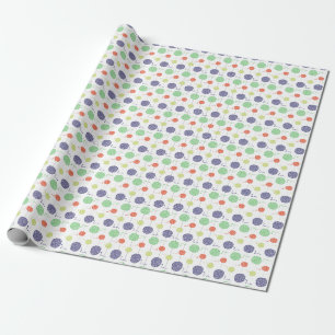 Tropical Yarn Ball String Pattern Wrapping Paper