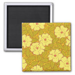 Tropical Yellow Flowers Pattern Magnet at Zazzle