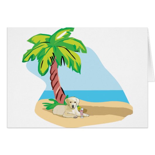 Tropical Yellow Lab Cards (Front Horizontal)