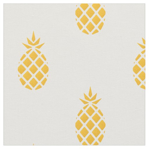 Tropical Yellow Pineapple Fabric Zazzle