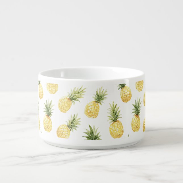 Tropical Yellow Pineapples Bowl (Center)