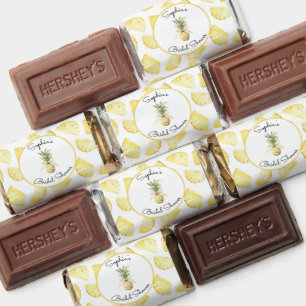 Tropical Yellow Pineapples Bridal Shower Hershey's Miniatures