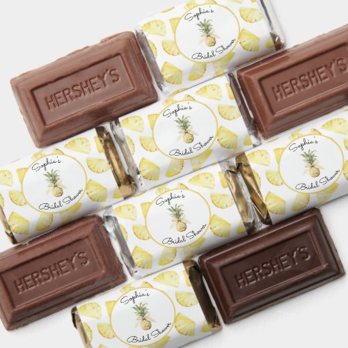 Tropical Yellow Pineapples Bridal Shower Hershey's Miniatures