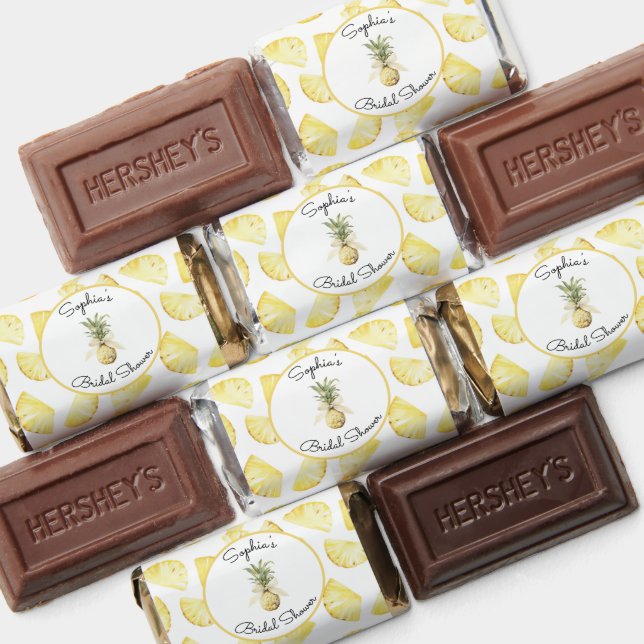 Tropical Yellow Pineapples Bridal Shower Hershey's Miniatures (Assorted)