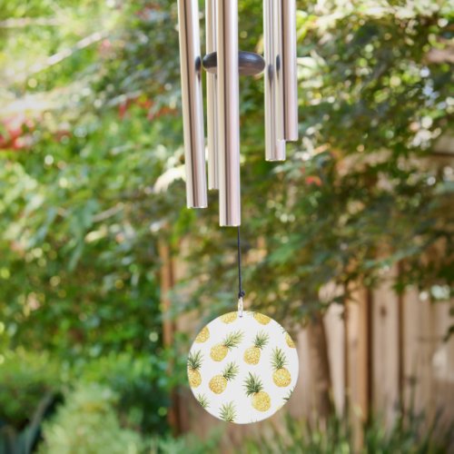 Tropical Yellow Pineapples Wind Chime