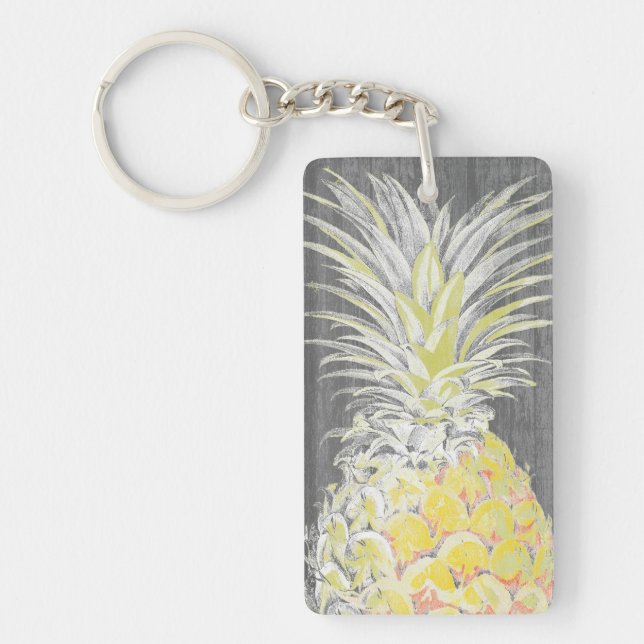 Tropical Yellow Pinneapple Keychain (Front)