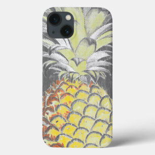 Tropical Yellow Pinneapple on Grey iPhone 13 Case