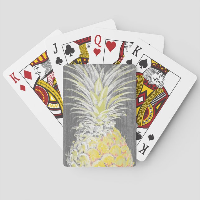 Tropical Yellow Pinneapple Poker Cards (Back)