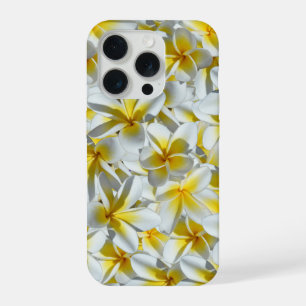 Tropical Yellow White Frangipanis, iPhone 15 Pro Case