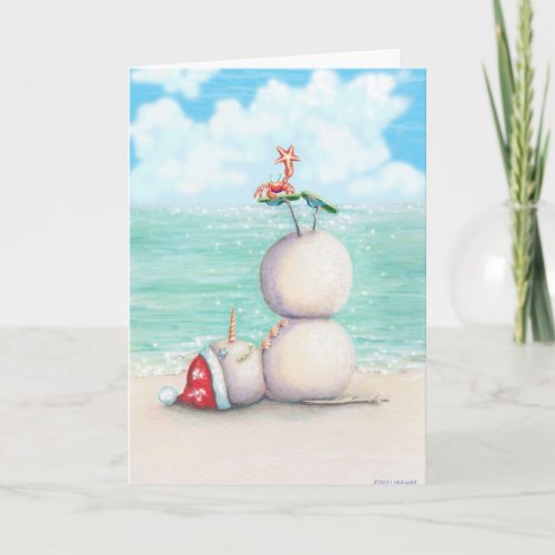 Tropical Yoga Christmas Card