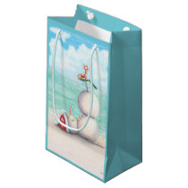Tropical Yoga Snowman on the Beach Gift Bag