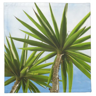 Tropical Yucca Palm Leaves Painting Effect Photo Cloth Napkin
