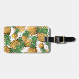 Tropical Yummy Pineapple Pattern Luggage Tag