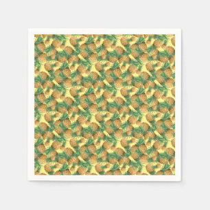 Tropical Yummy Pineapple Pattern Napkins