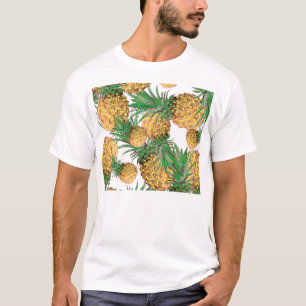 Tropical Yummy Pineapple Pattern T-Shirt