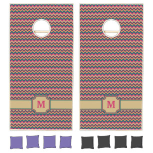Tropical Zigzag Cornhole Set