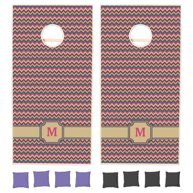 Tropical Zigzag Cornhole Set (Set)