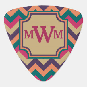 Tropical Zigzag Guitar Pick