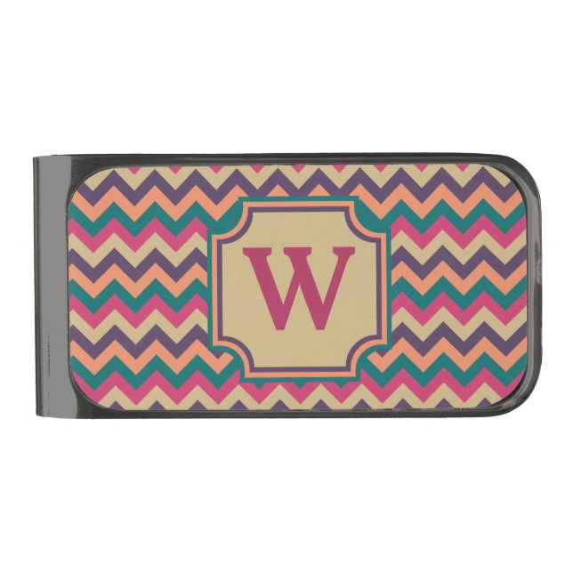 Tropical Zigzag Money Clip (Front)