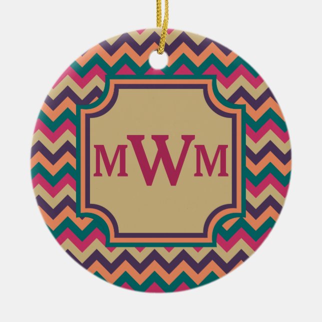 Tropical Zigzag Ornament (Front)