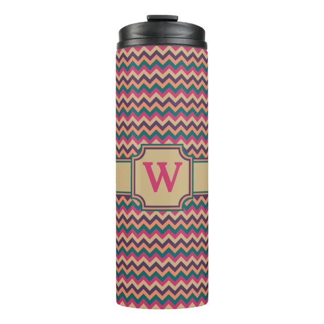 Tropical Zigzag Thermal Tumbler (Front)
