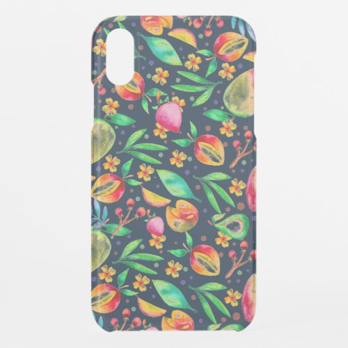 Tropicalcolorful summer fruit pattern iPhone XR case