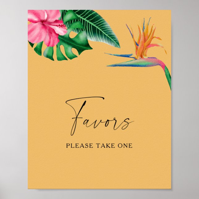 Tropicals - bridal favors please take one  poster (Front)