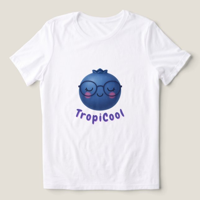 TropiCool Blueberry – Crowned & Cute Edition Tri-Blend Shirt (Design Front)
