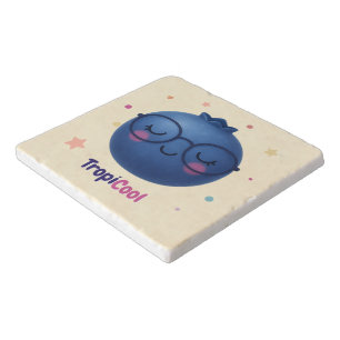 TropiCool Blueberry – Kawaii Kitchen Charm Trivet